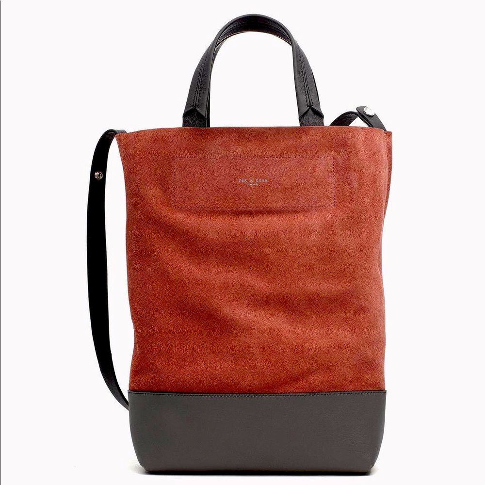 Rag and bone suede & leather tote EUC